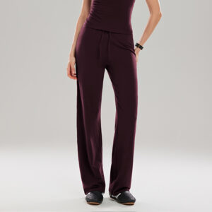 High-stretch drawstring casual trousers